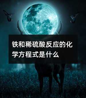 铁和稀硫酸反应的化学方程式是什么