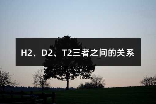 H2、D2、T2三者之间的关系