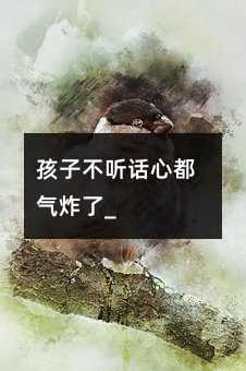 孩子不听话心都气炸了_