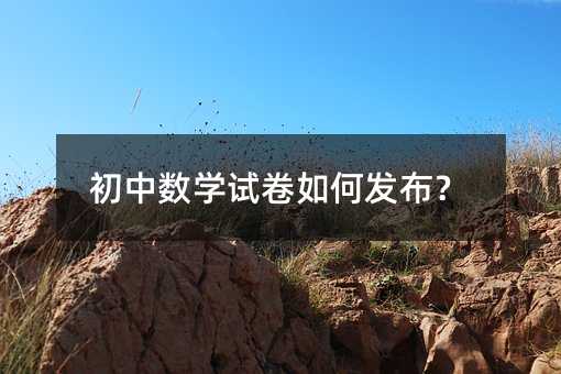 初中数学试卷如何发布?