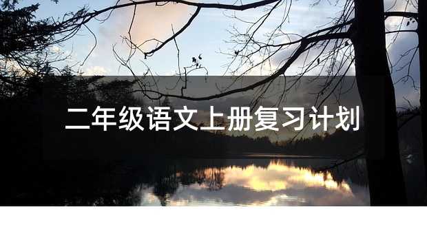 二年级语文上册复习计划