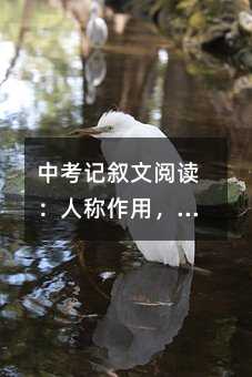 中考记叙文阅读:人称作用,这样答才得满分!